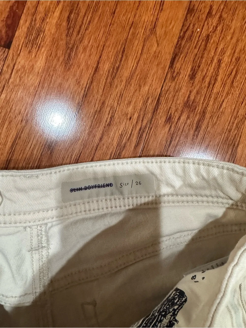 Pilcro & the Letterpress Anthropologie Stripe High Rise Slim Boyfriend Short 26